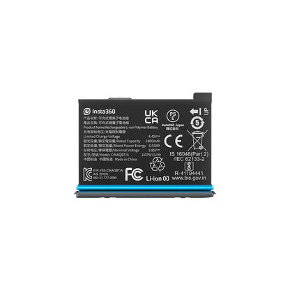 Insta360 ONE X3 1800mAh Li-ion Rechargeable Battery Replacement with Built-In Memory Card Storage