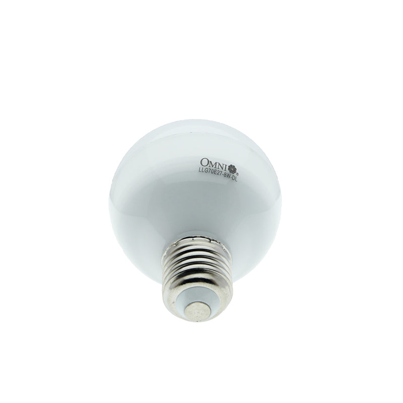 OMNI LED Lite G70 Globe Lamp 8W 220V E27 Base with 6500K/2700K Daylight & Warm White, Energy Saving Light Bulb for Home Lightning | LLG70E27-8W