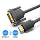 Vention HDMI to DVI Cable 24+1 (Male to Male) 1080p 60Hz Gold-plated with Bidirectional Transmission (Different Lengths Available) (ABF)