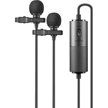 Godox LMD-40C Dual Omnidirectional Lavalier Microphone with Lapel Clips & Fastener Tape