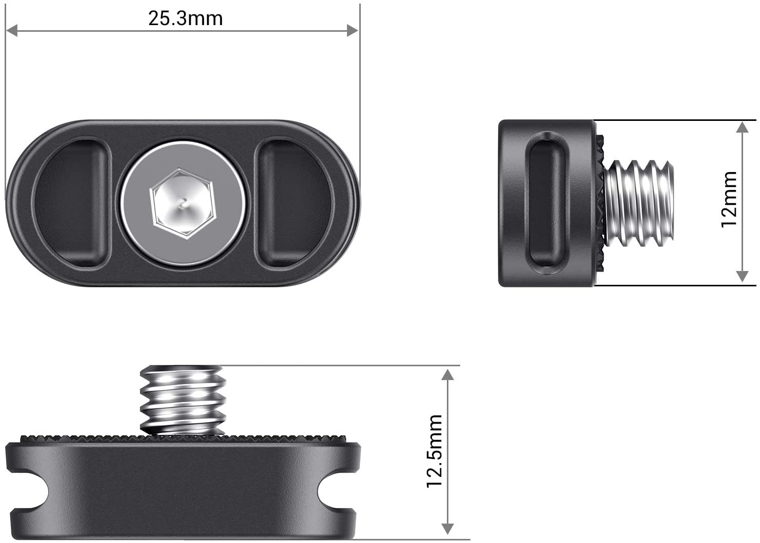 SmallRig Mini Plate for Gimbal Shoulder Strap (2 PCS)- Model AAN2366