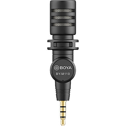 [CLEARANCE] Boya BY-M110 Ultracompact Condenser Microphone with 3.5mm TRRS Plug for Smartphones, Tablets, and Laptops