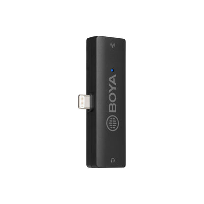 [CLEARANCE] Boya BY-XM6 2.4 GHz Dual Channel Wireless Omnidirectional Microphone System with Lightning Connector, 100m Range Operation, OLED Screen | S4