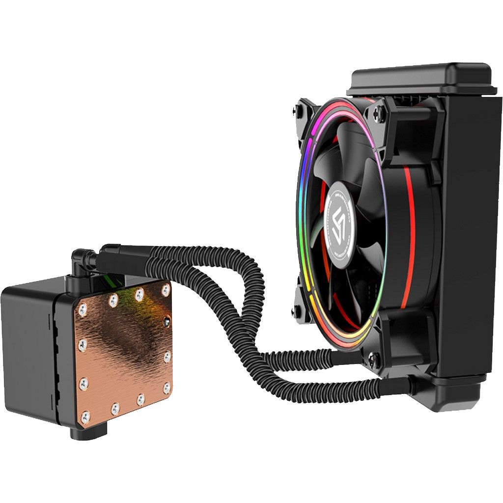 Alseye Halo H120 - 120MM AiO Liquid Cooling PWM Capable Fan for Desktop Computers with RGB Lights