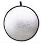 Godox 2-in-1 110CM Collapsible Round Reflector for Lighting and Photography (SILVER, OPAQUE WHITE) | Model - RFT-02-110110