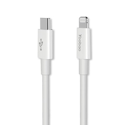Yoobao YB-480PD 1.2-Meter USB Type-C to Lightning PD Fast Charging Cable (White)