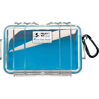 Pelican 1050 Clear Micro Case Waterproof Shockproof Dustproof Hard Casing with Automatic Pressure Purge Valve for Phones, MP3 Player, Small Electronics (4 Colors Available)