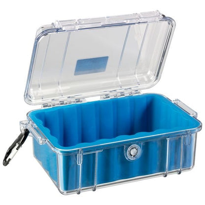 Pelican 1050 Clear Micro Case Waterproof Shockproof Dustproof Hard Casing with Automatic Pressure Purge Valve for Phones, MP3 Player, Small Electronics (4 Colors Available)