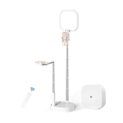[CLEARANCE] Ulanzi K14 LED Panel Fill Light Phone Stand Rechargeable Wireless with Bluetooth Remote Control, Two 360 Rotatable Holders, 3 Color Temperature for Live Streaming