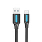 Vention USB 3.0 A Male to Type-C Male Nickel-Plated Data Cable 480Mbps Transfer Speed (Available in 0.25M, 0.5M, 1.5M, 2M) | COZB