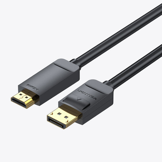 Vention HDMI 4K / 30Hz DP Male to HDMI Male Gold Plated (HAG) Displayport Cable for PC, Laptop, TV, Projectors, Monitors (Available in 1M, 1.5M, 2M, 3M, and 5M)