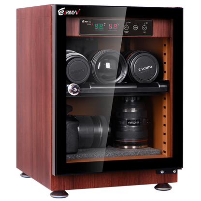 Eirmai 30L Electronic Digital Dry Cabinet Dehumidifying Box with Wood Grain Finish - 30 Liters (MRD-30W)