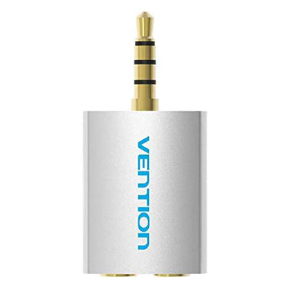 [CLEARANCE] Vention TRRS 4-Pole 3.5mm Male to Dual TRRS 3.5mm Female Gold Plated (BDAW0) Audio Adapter for Earphones, Mobile Phones