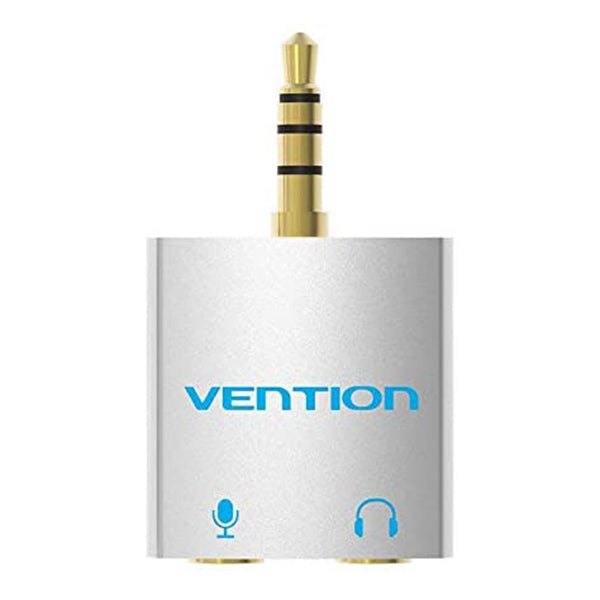[CLEARANCE] Vention TRRS 4-Pole 3.5mm Male to Dual Microphone / Earphone 3.5mm Female Gold Plated (BDBW0) Audio Adapter for Earphones, Microphones, Mobile Phones