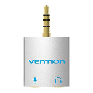 [CLEARANCE] Vention TRRS 4-Pole 3.5mm Male to Dual Microphone / Earphone 3.5mm Female Gold Plated (BDBW0) Audio Adapter for Earphones, Microphones, Mobile Phones