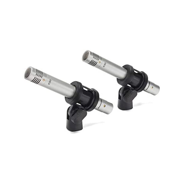 Samson C02 Pencil Cardioid Condenser Microphones with Gold Plated XLR Connectors (Available in Single and in Pair) for Studio, Recordings, Acoustics