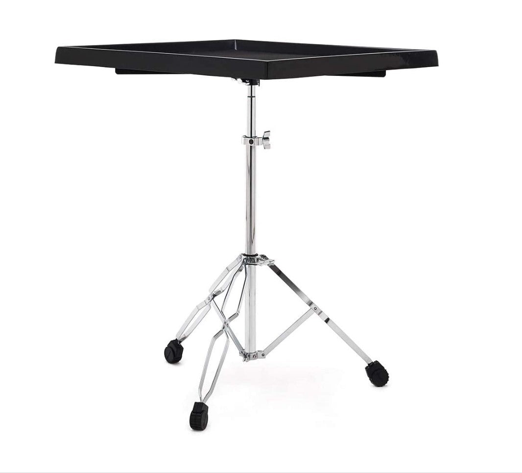 [CLEARANCE] Gibraltar 7615 Large Percussion Table and Stand with Adjustable Height, Durable Rugged Metal Tripod Base and Stout Double-Braced Legs with Rubber Feet