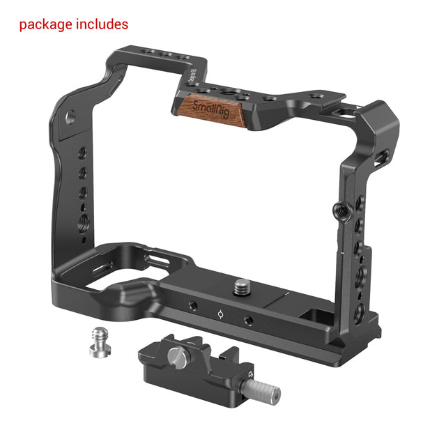 SmallRig 3277 Aluminum Alloy Full Cage with ARRI-Style Locating Holes and NATO Rails Support for Sony FX3 Cinema Camera