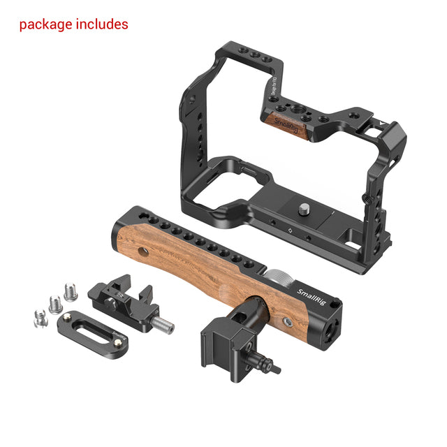 SmallRig Handheld Camera Kit with ARRI-Style Accessory Mounts, NATO Handle and Rail Support and Built-in Screw  for Sony FX3 Camera | Model - 3310