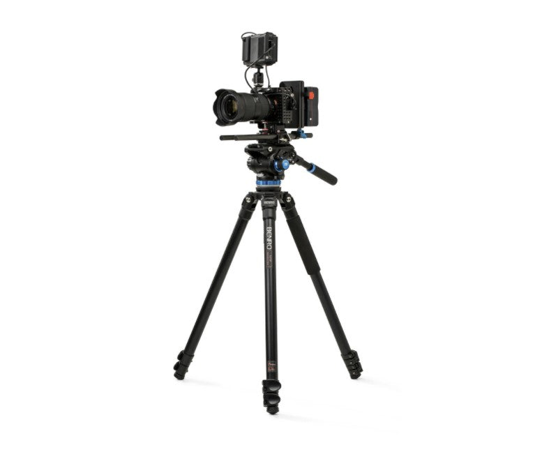 Benro A3573F Aluminum Alloy Tripod with S6PR0 Fluid Video Head, 5.99kg Load Capacity, 186cm Max Height for Professional Films, Events, Weddings, Live Broadcasting