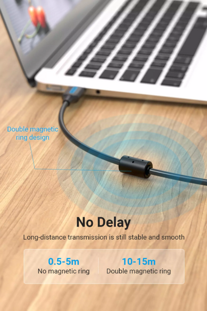 Vention USB 2.0 A Male to B Male 480Mbps Printer Cable (COQ) Black 3M