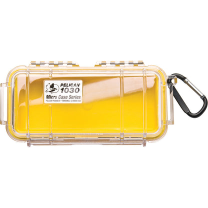 Pelican 1030 Micro Case Watertight Crushproof Dustproof Clear Hard Casing with Rubber Liner, Automatic Pressure Equalization Valve for Phones Small Electronics (4 Colors Available)