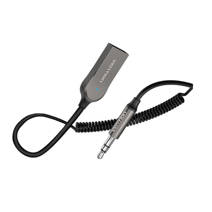 [CLEARANCE] Vention 3.5mm Jack Male to USB 2.0 Male Nickel-Plated Aux Audio Receiver Adapter with HiFi Bluetooth 5.0 Connection with 10m Range Operation (1.5M) | NAGHG