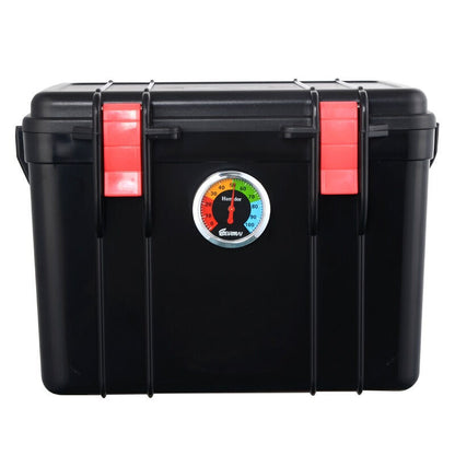 Eirmai R11 Moisture-Proof Dry Camera Box 9-Liters with Dehumidifier Hygrometer Sponge Pad (Fits 1 DSLR and 2 Lenses) Black