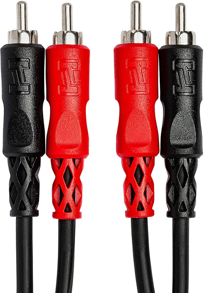Hosa Technology CRA-202 Nickel Plated Dual RCA to Dual RCA Stereo Interconnect, 2 Meters