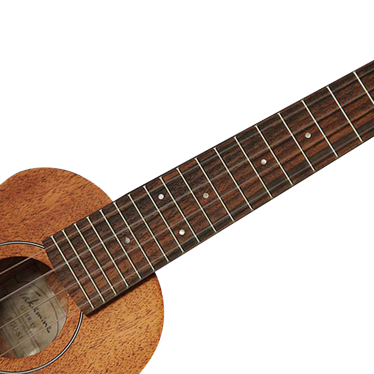 Takamine EGUS1 Acoustic Electric Soprano Ukulele Natural Mahogany 4 String Guitar with 19 Frets, Volume and Tone Control