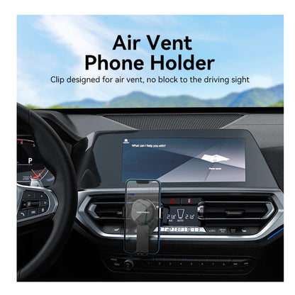 [CLEARANCE] Vention Car Phone Mount Auto-Clamping for Duckbill Clip Disc Fashion Type (Black) | KCSB0 | JG Superstore