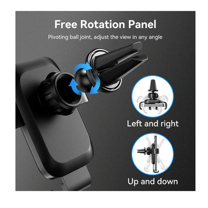 [CLEARANCE] Vention Car Phone Mount Auto-Clamping for Air Vent With Duckbill Clip Square / Fashion Type (Black) | KCLB0, KCTB0
