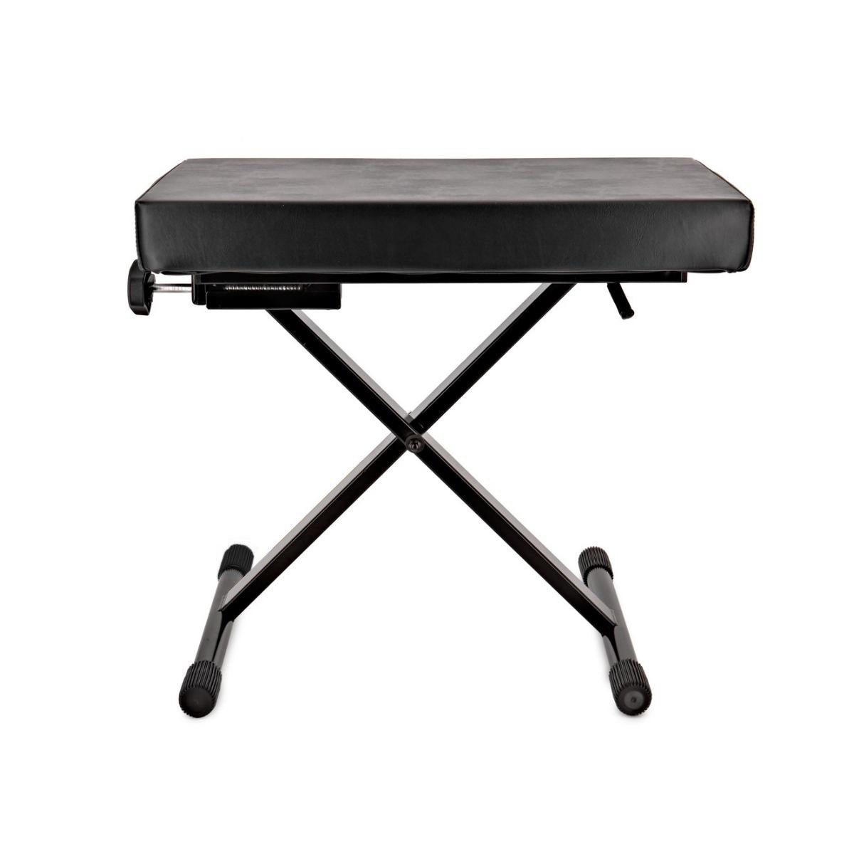 Hercules EZ Height Adjustable Keyboard Bench with 150kg Weight Capacity, Leather Seat, 4 Height Adjustment for Piano Musicians | KB200B