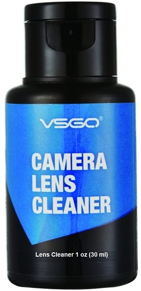 VSGO DKL-15R Camera Lens Cleaning Kits: Lens Cleaner, Lens Cleaning Pen, Microfiber Cloth, Air Blower, Wet Wipe, Suede Screen Cleaning Cloth and Waterproof Bottle Container, Red