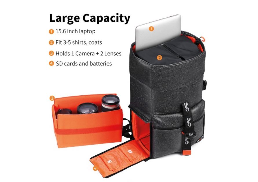 Camera bag that outlet fits 15 inch laptop