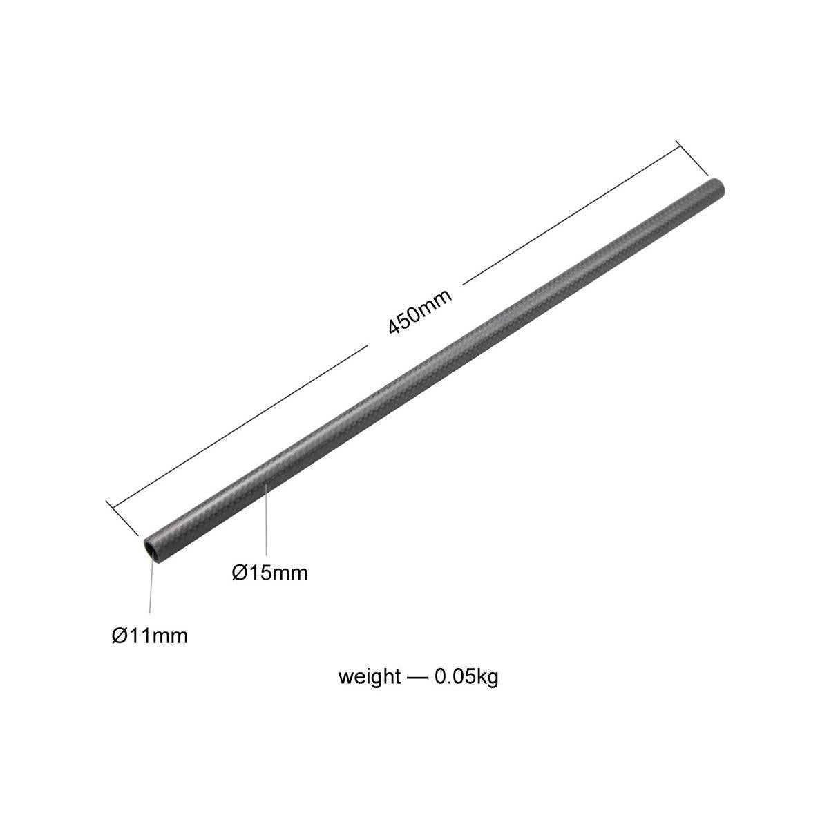 SmallRig 15mm Carbon Fiber Rod - 45cm 18inch (2pcs)- Model 871