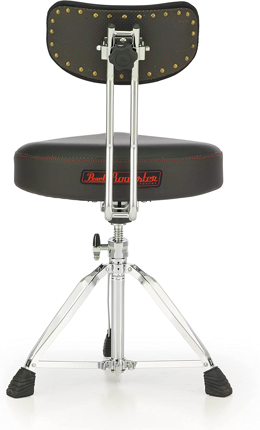 Pearl Roadster D3500BR Drum Throne 66cm Max Height with Detachable Backrest Saddle Seat Reversible Stoplock Spinning Chair