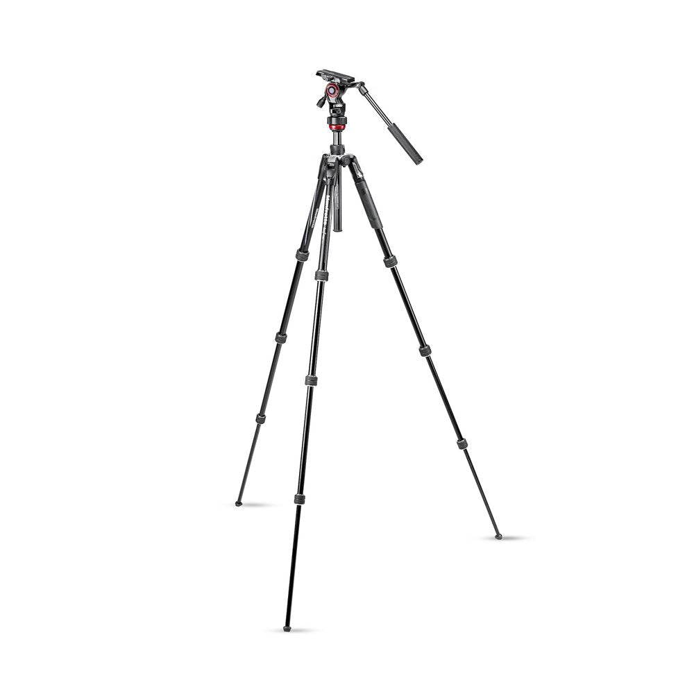 Manfrotto MKBFRTA4RD-BH Befree Advanced Travel Aluminum Tripod with 494 Ball Head for Photography, Vlogging (Twist Locks, Red)