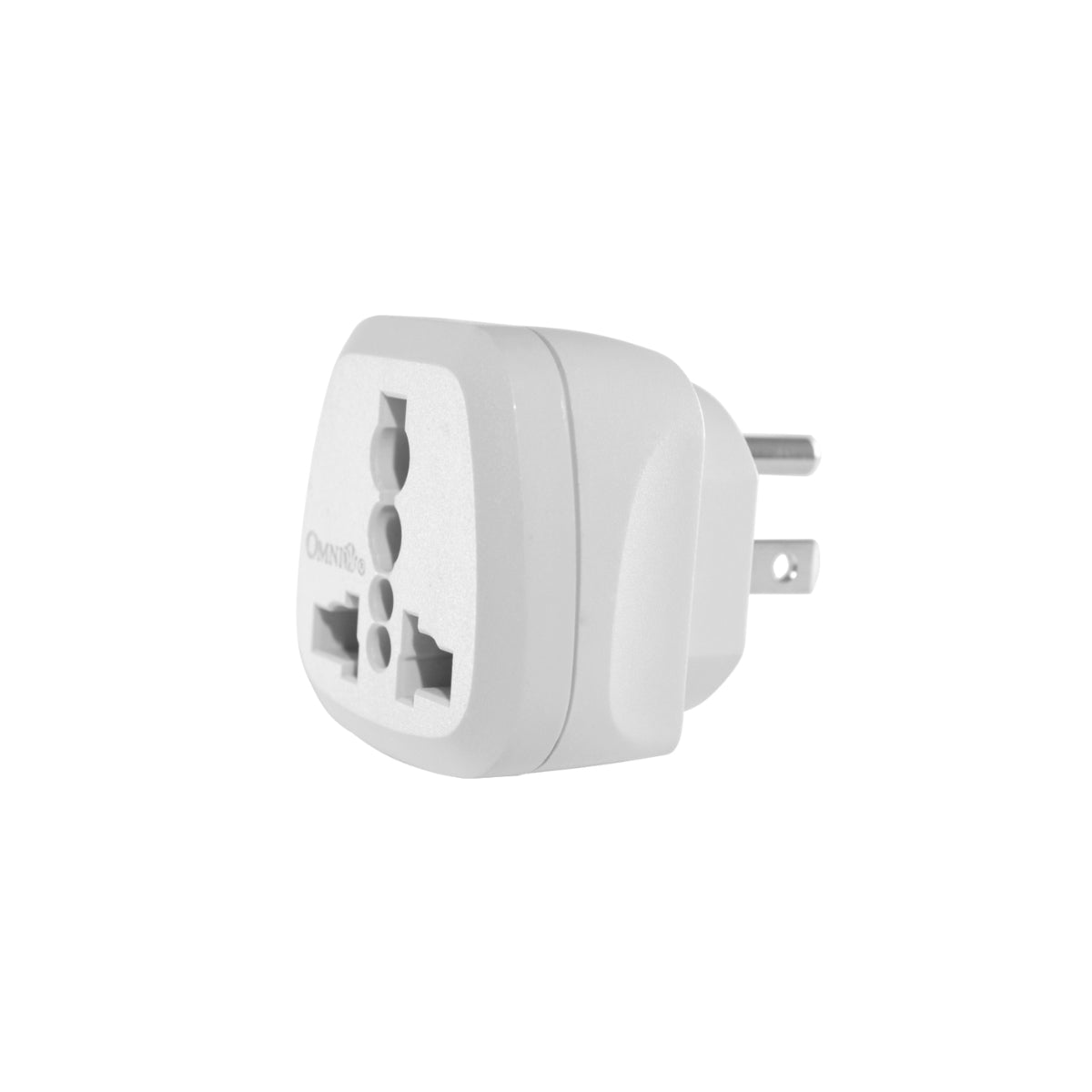 OMNI Universal Adapter with Ground 15A 220V Plug and Outlet for Electronics & Appliances | WUA-003