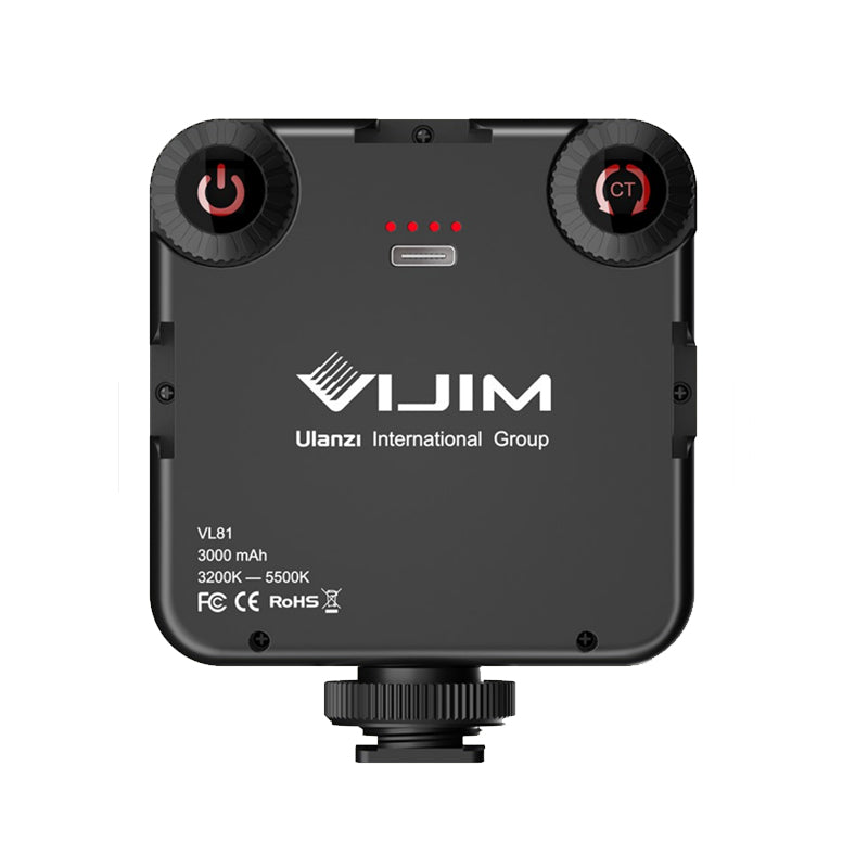 VIJIM by Ulanzi VL81 3200K-5500K USB Mini Dimmable LED Video Light with 3 Shoe Mount