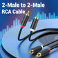 Vention 2 Male to 2 Male RCA Round Cable (BCM) Audio RCA Cord for TV, Speakers, Computers, CD Players ( Available in Different Lengths )