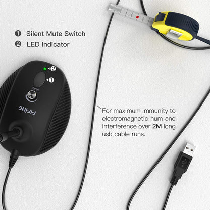 [CLEARANCE] Fifine K052 Desktop Gooseneck Microphone Mute Button with LED Indicator,USB Microphone for Windows and Mac Ideal for Gaming Streaming YouTube Podcast