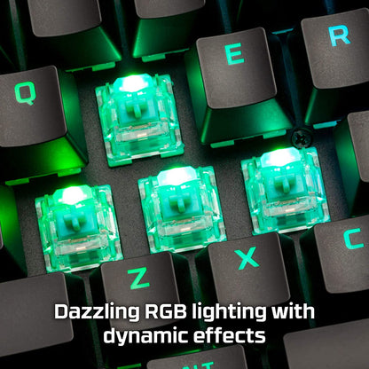 HyperX Alloy Origin Mechanical RGB Backlit Gaming Keyboard with Detachable USB Type-C cable, Aqua Tactile Switch (HX-KB6AQX-US)