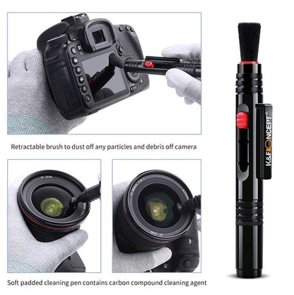 K&F Concept 4 in1 Cleaning Kit (Cleaning Pen, Air Blower, 6pcs Vacuum Cleaning Cloth, Cleaning Liquid)