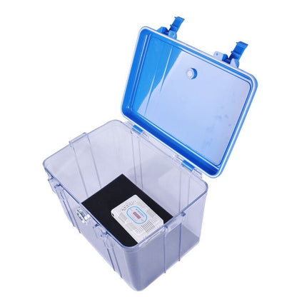 Eirmai R20 Moisture-Proof Dry Box 24-Liters with Dehumidifier Hygrometer Sponge Pad (Fits 1 DSLR and 6 Lenses) Blue