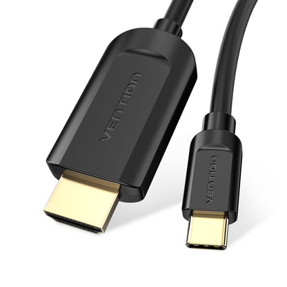 [CLEARANCE] Vention USB Type-C to HDMI 1.4 Adapter 4K/30Hz Driver-Free HD Video Cable with Triple Shielding LT8711HE Chip (2-Meters) (CGU)