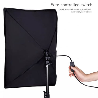 Pxel LS-SB Dual Set Socket Softbox, 2pcs 150w Bulb, 2pcs. 200cm Light Stand for Photography, Video Shoots, Studio Lightings, Kit 2