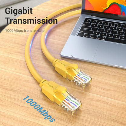 Vention CAT6 Ethernet Round Cable UTP 1000Mbps 250Mhz Lan Network Wire Cord for Internet Router PC Modem