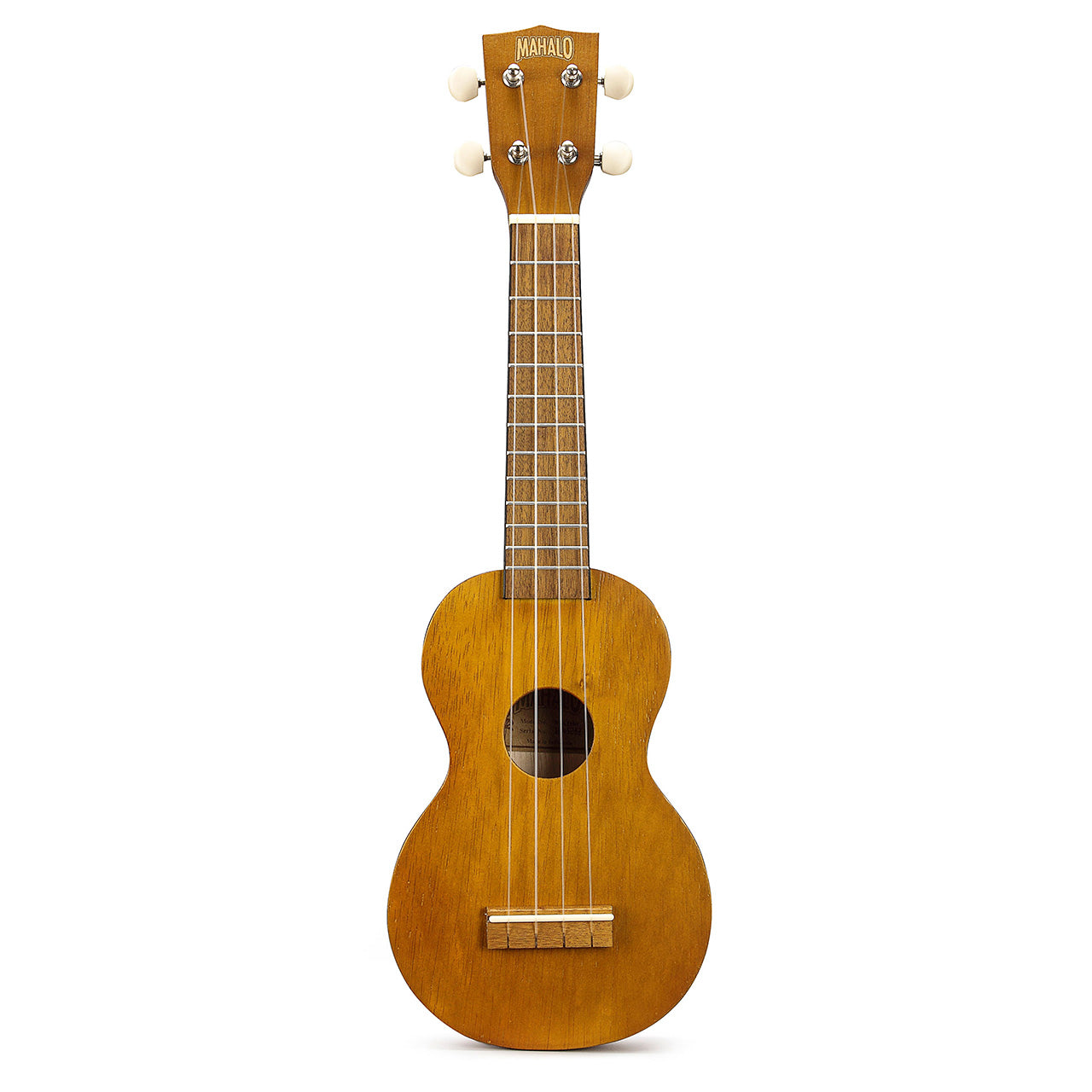Mahalo Kahiko Series Soprano Acoustic Ukulele 4 String Guitar with 12 Frets Transparent Brown MK1TBR