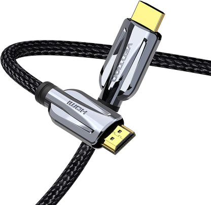 Vention HDMI 2.1 Cable PVC Cotton Mesh (Male to Male) 8KHD 60Hz Video Cable with Zinc Alloy Shell Casing Dynamic HDR Support (Different Lengths Available) (AAL)